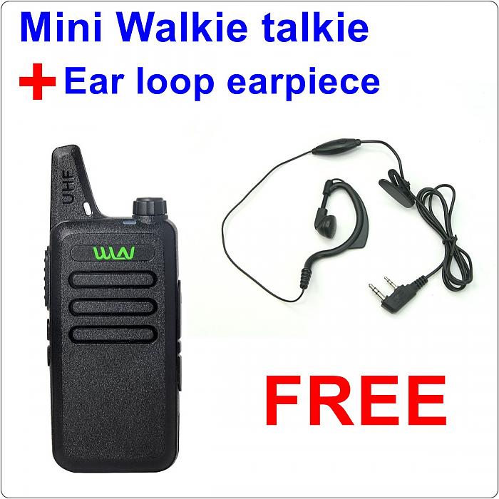 WLN KD-C1 400-470MHz MINI two way Radio Walkie Talkie w/ Desktop Charger/Clip 